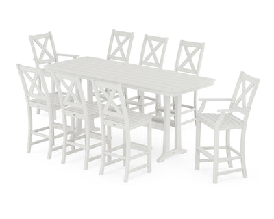 Polywood: Braxton 9-Piece Bar Set with Trestle Legs