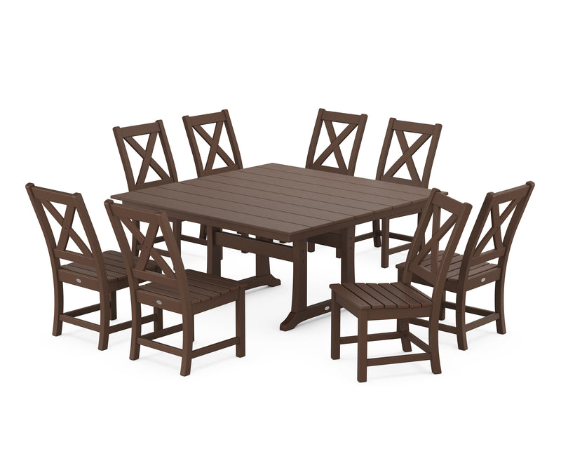 Polywood: Braxton Side Chair 9-Piece Farmhouse Dining Set