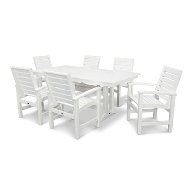 Polywood: Signature 7-Piece Farmhouse Dining Set with Trestle Legs