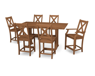 Polywood: Braxton 7-Piece Farmhouse Trestle Counter Set