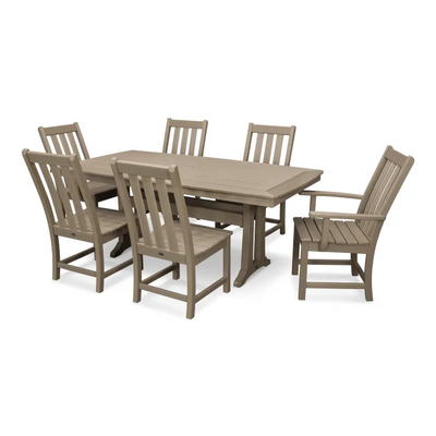 Polywood: Vineyard 7-Piece Dining Set with Trestle Legs