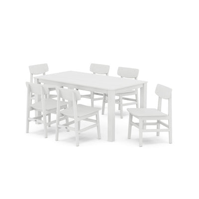 Polywood: Modern Studio Urban Chair 7-Piece Parsons Table Dining Set