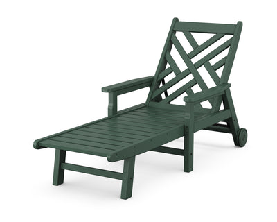 Polywood: Chippendale Chaise with Arms and Wheels