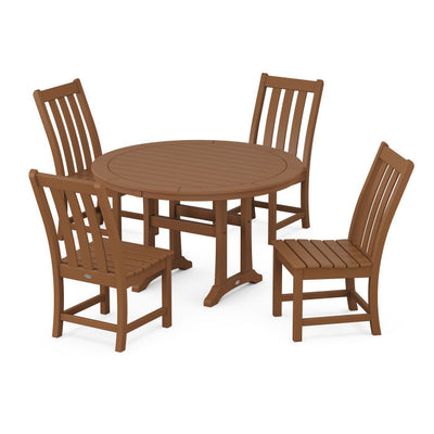 Polywood: Traditional Garden 5-Piece Round Farmhouse Dining Set