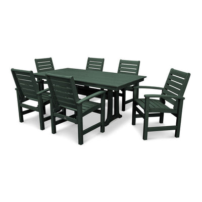 Polywood: Signature 7-Piece Farmhouse Dining Set with Trestle Legs