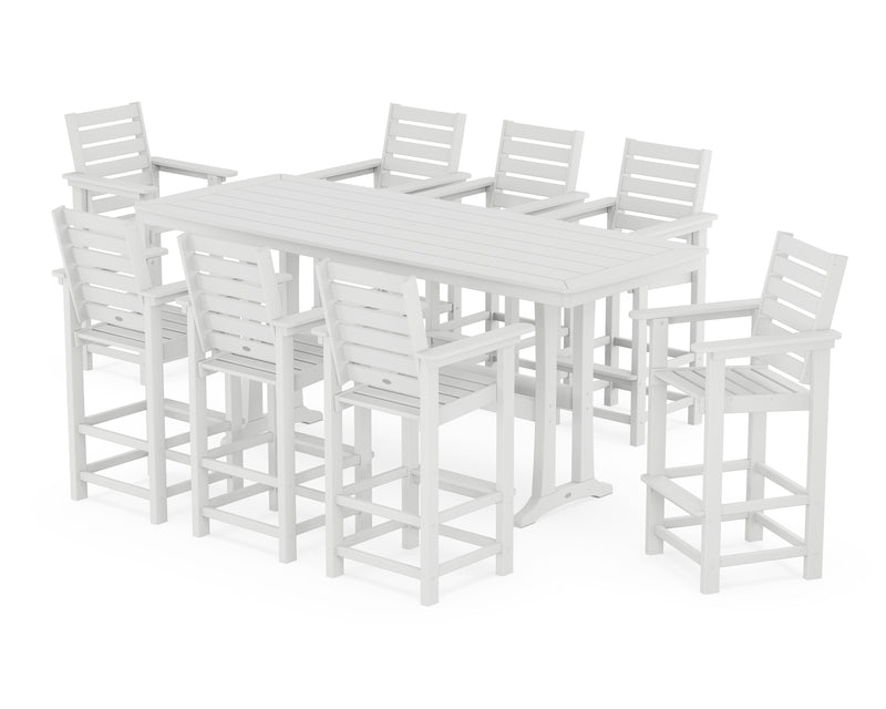 Polywood: Captain 9-Piece Bar Set with Trestle Legs