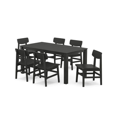 Polywood: Modern Studio Urban Chair 7-Piece Parsons Table Dining Set