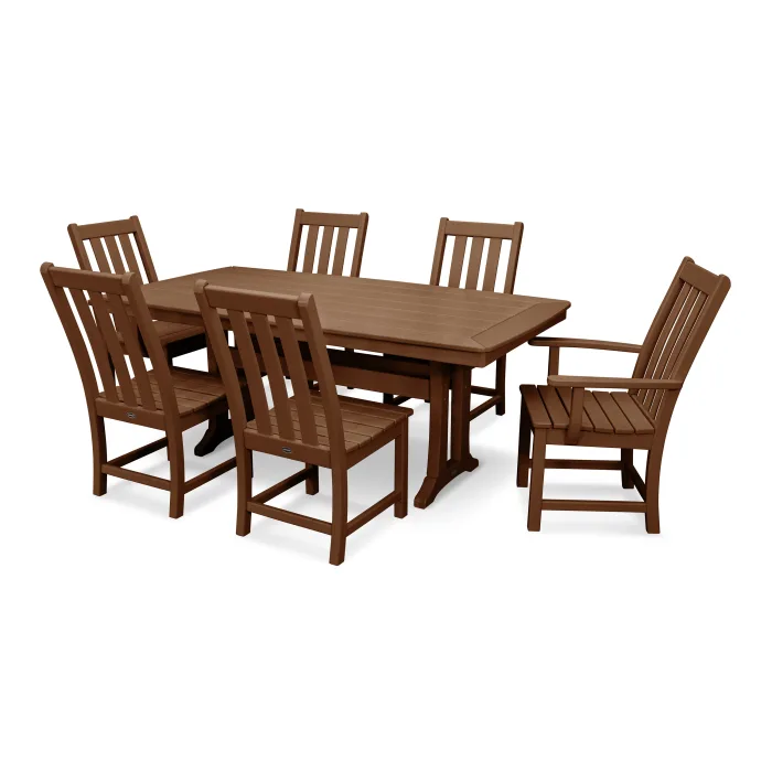 Polywood: Vineyard 7-Piece Dining Set with Trestle Legs