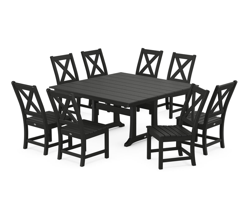Polywood: Braxton Side Chair 9-Piece Farmhouse Dining Set