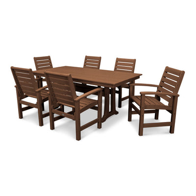 Polywood: Signature 7-Piece Farmhouse Dining Set with Trestle Legs