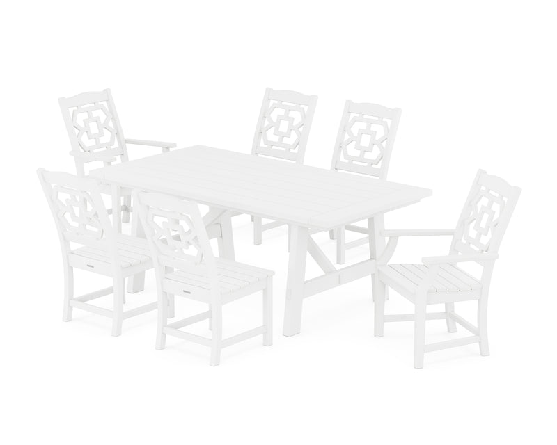 Polywood: Chinoiserie 7-Piece Rustic Farmhouse Dining Set