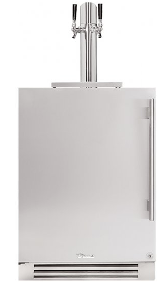 True Refrigeration: BEVERAGE DISPENSER Stainless Door with Lock - Dual Tap - 1 Floor Shelf - Hinge Left (L)