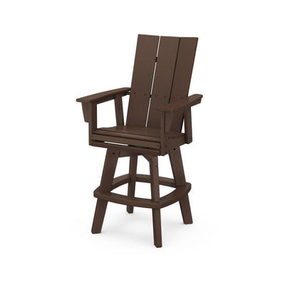 Polywood: Modern Curveback Adirondack Swivel Bar Chair