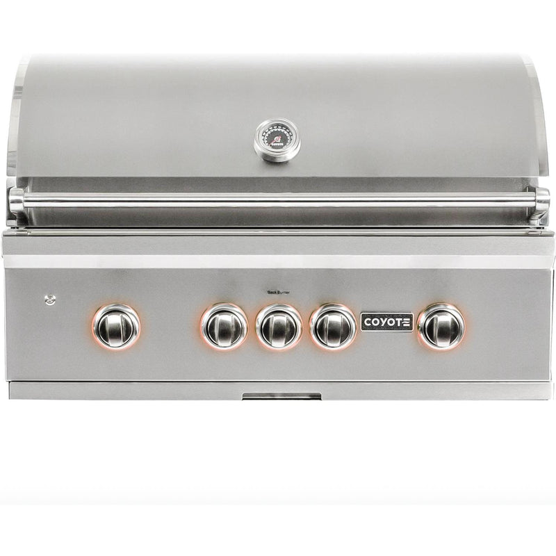 Coyote Grills: 36" S-Series Grill, w/ Interior and Knob Lights & Ceramic Heat Grids & IR Sear Burner