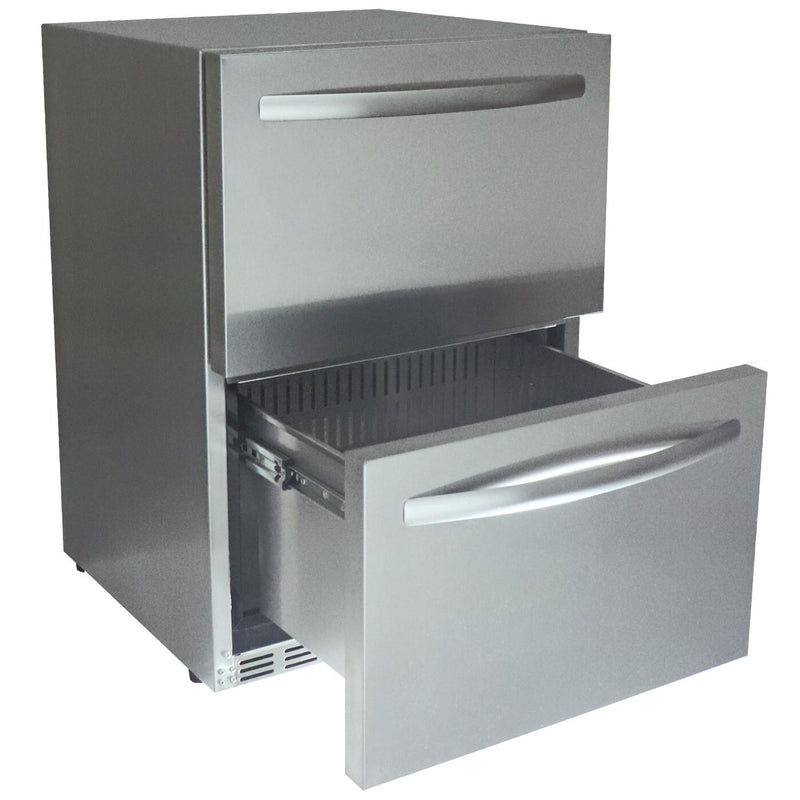 Renaissance: 24"Two Drawer Outdoor Refrigerator 5.3 CF
