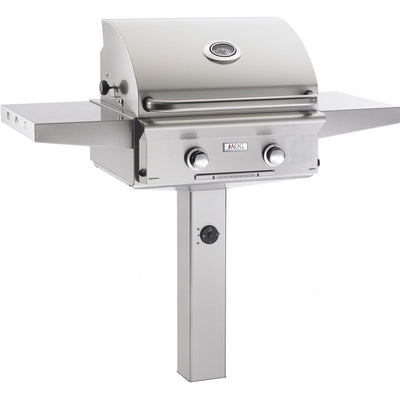 American Outdoor Grill: 24" AOG Grill on Ground Post, w/ Lights, NG (LP Conversion Kit Included)