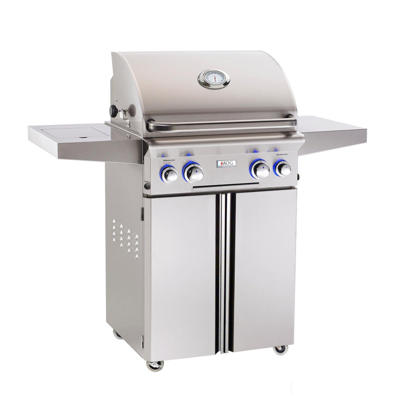 American Outdoor Grill: 24" AOG Grill on Cart, w/ Lights & Rotisserie & Side Burner