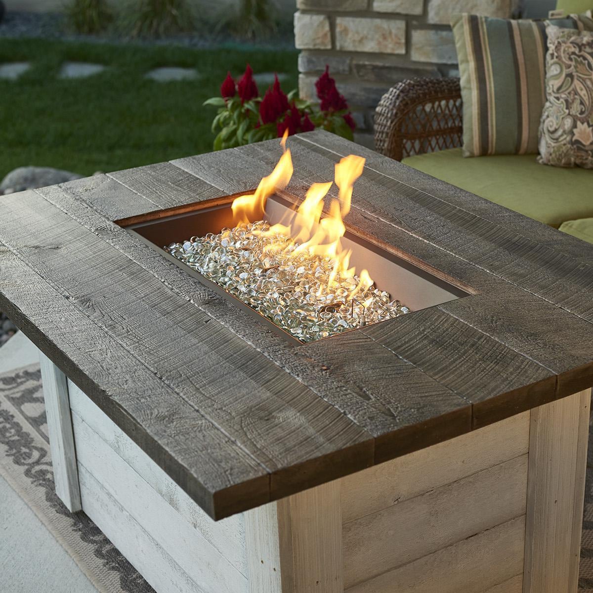 Outdoor GreatRoom: Alcott Rectangular Gas Fire Pit Table