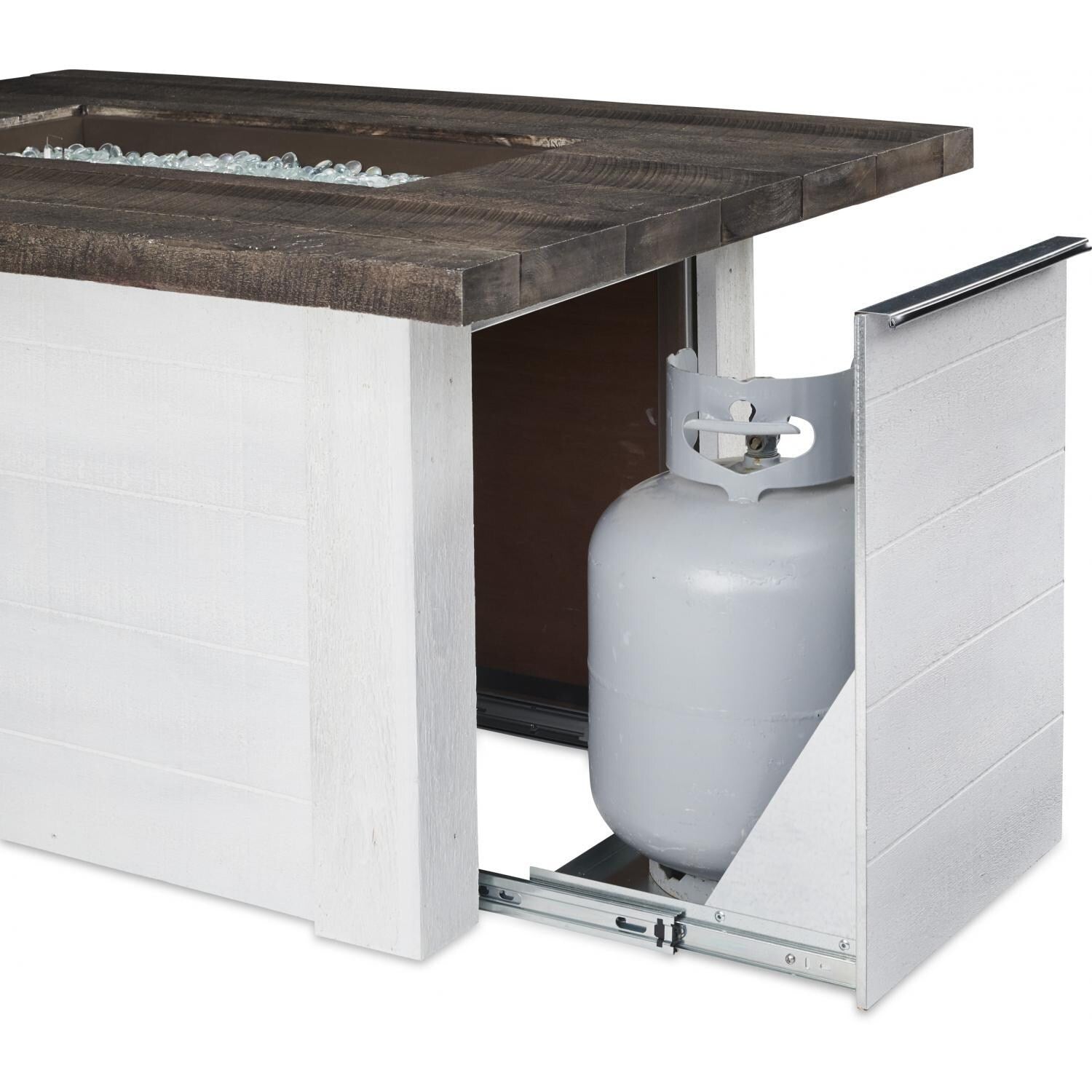 Outdoor GreatRoom: Alcott Rectangular Gas Fire Pit Table
