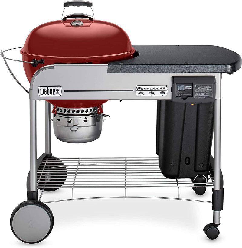 Weber:Performer Deluxe Charcoal Grill, Crimson