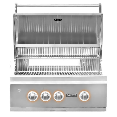 Coyote Grills: 30" Coyote S-Series Grill, w/ Interior and Knob Lights & Ceramic Heat Grids