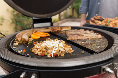 Kamado Joe:  Classic Joe  - Half Moon Cast Iron Reversible Griddle