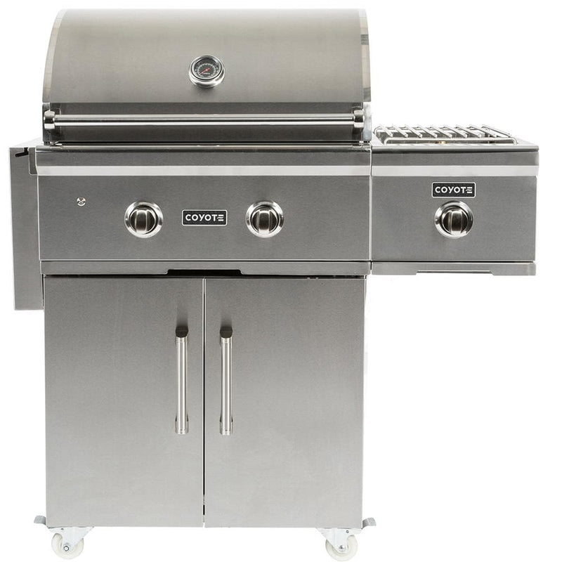 Coyote Grills:  Single Side Burner for Carts; Natural Gas : C and S-SERIES AND HYBRID ACCESSORY