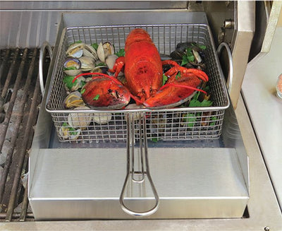 Alfresco : Grill Accessories : Grill Mounted Steamer/Fryer