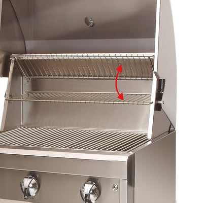 Artisan:  Grills on Carts: 32" - 3 Burner Grill w/Cart, Rotisserie & Light