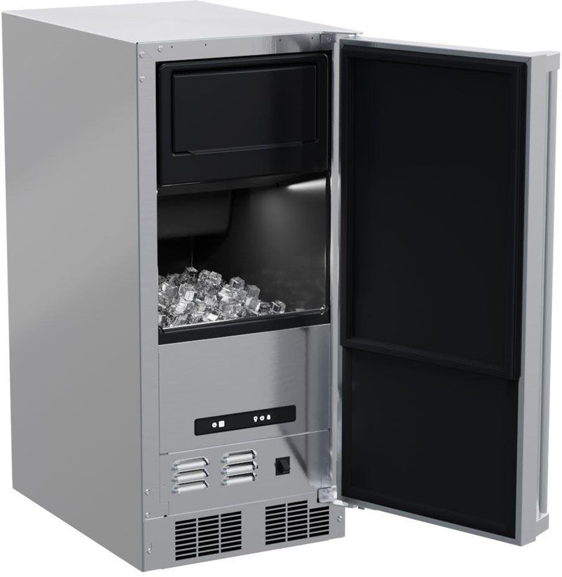 Marvel Refrigeration: 15" Outdoor Clear Ice Machine, Stainless Steel, Solid Door, Reversible Door
