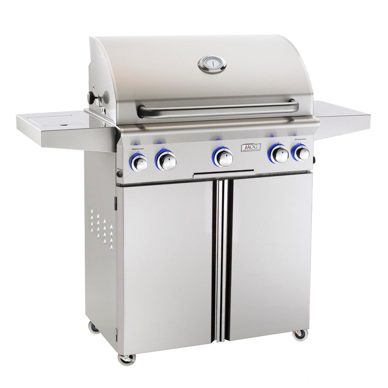 American Outdoor Grill: 30" AOG Grill on Cart, w/ Lights & Rotisserie & Side Burner