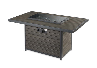 Outdoor GreatRoom: Brooks Rectangular Gas Fire Pit Table