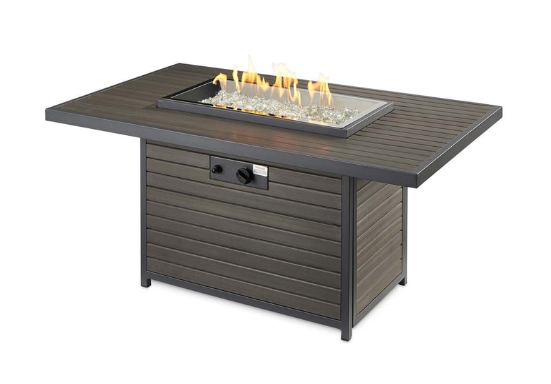 Outdoor GreatRoom: Brooks Rectangular Gas Fire Pit Table