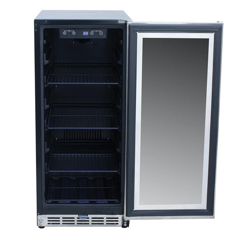 Renaissance: 15" Outdoor Refrigerator w/ Glass Door 3.2 CF