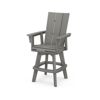 Polywood: Modern Curveback Adirondack Swivel Bar Chair