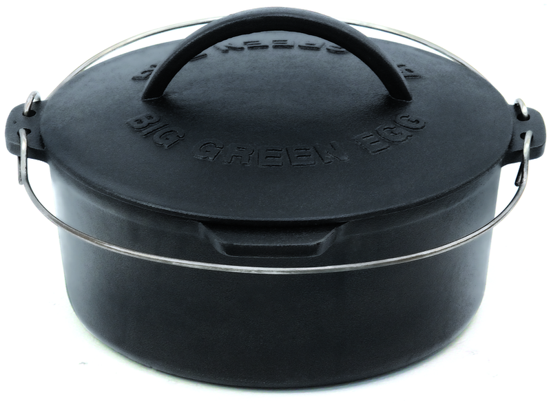 Big Green Egg:  Professional Grade Cast Iron Dutch Oven With Lid (for all except S, MX and MN) 5.5 quart/5.2 L