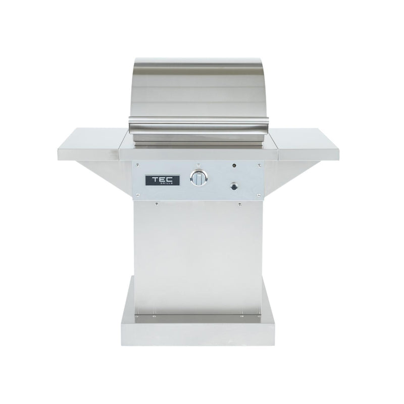 TEC Grills:  26" Sterling Patio On Stainless Pedestal With Side Shelves (46")